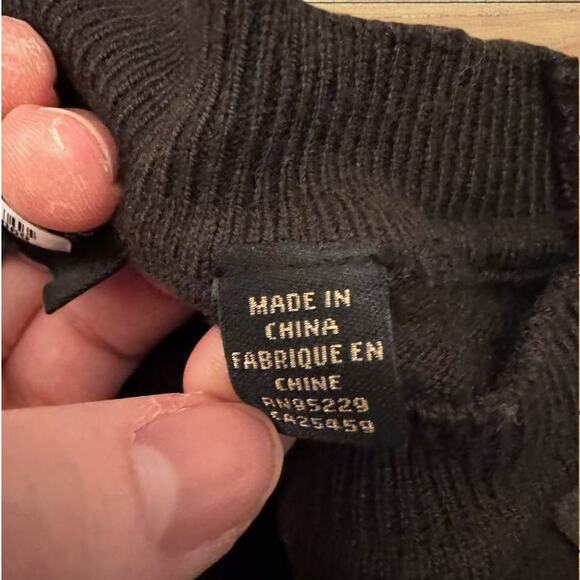 Ted Baker London Sage Green Wool Blend Microsuede Accent Sweater Size US 10/M - Picture 7 of 12